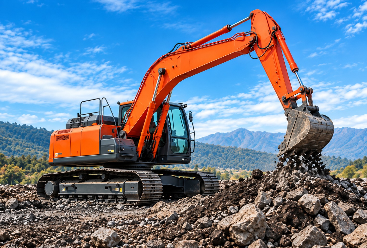 Excavation and construction work by Infra Icon in Sikkim